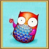 Happy Owl 5D DIY Paint By Diamond Kit