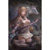 Sexy Beautiful Girl & Wolf 5D DIY Paint By Diamond Kit