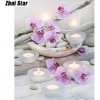 Flower & Candle Stones 5D DIY Paint By Diamond Kit