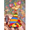 Funny Cat & Fish 5D DIY Paint By Diamond Kit