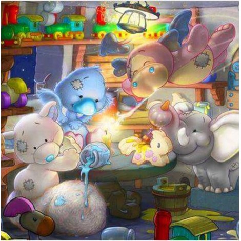 Cute Cartoon House 5D DIY Paint By Diamond Kit