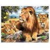 Lion With His Family 5D DIY Paint By Diamond Kit