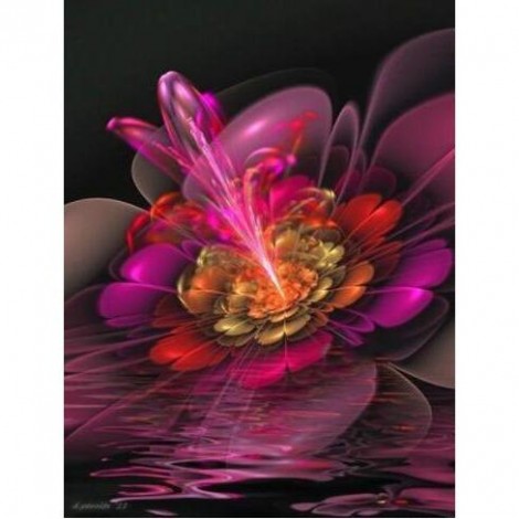 Colors Fluorescent Flower 5D DIY Paint By Diamond Kit