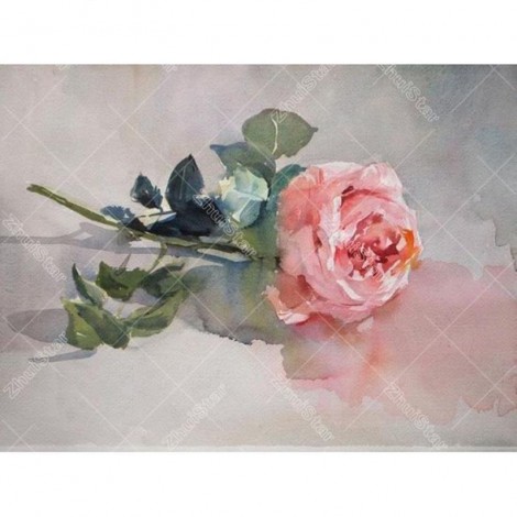 Pink Rose 5D DIY Paint By Diamond Kit