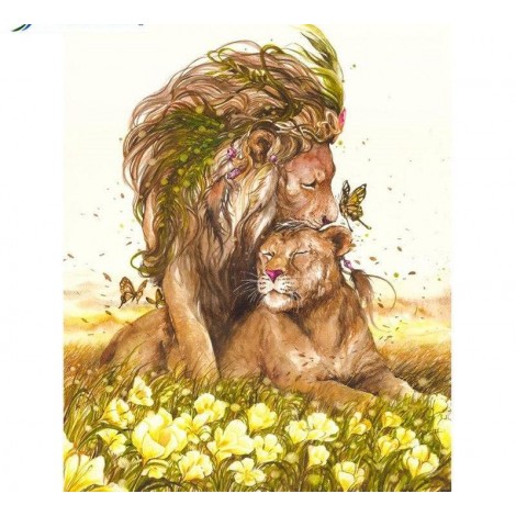 Loving Lions 5D DIY Diamond Painting