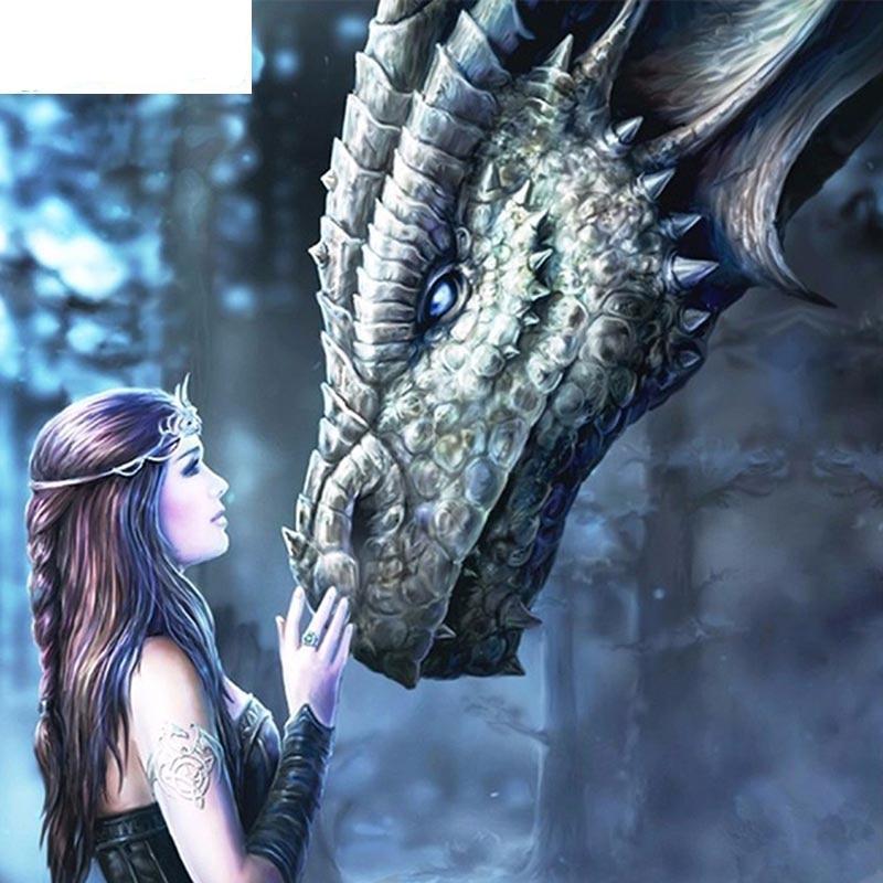 Girl And Dragon 5D D...