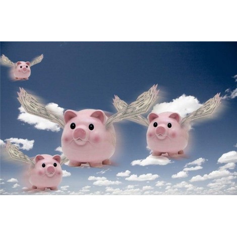 Four Flying Piggies 5D DIY Paint By Diamond Kit