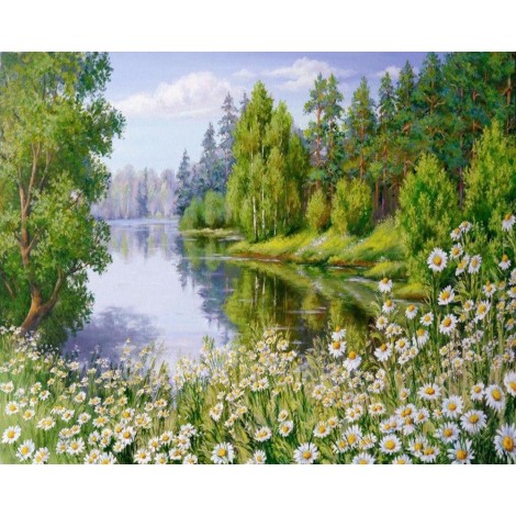 Lake Landscape 5D DIY Paint By Diamond Kit