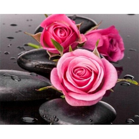 Roses & Stones 5D DIY Paint By Diamond Kit