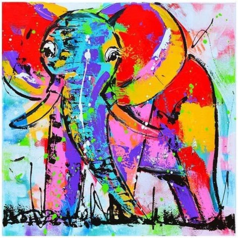 Colorful Gigantic Elephant 5D DIY Paint By Diamond Kit