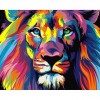 Colorful Glorious Lion 5D DIY Paint By Diamond Kit