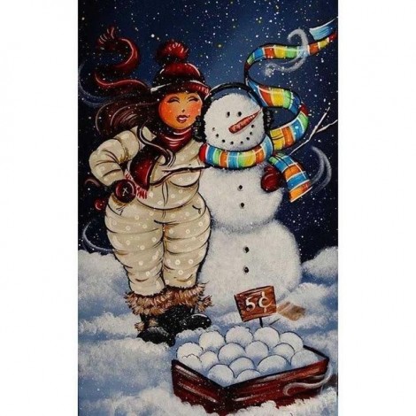 Fun In Snow 5D DIY Paint By Diamond Kit