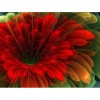 Fluorescent Red Flower 5D DIY Paint By Diamond Kit