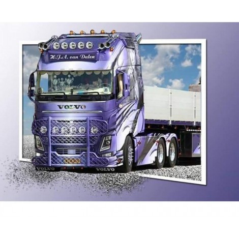 Purple Truck 5D DIY Paint By Diamond Kit