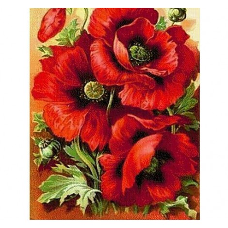 Russian Red Rose 5D DIY Paint By Diamond Kit