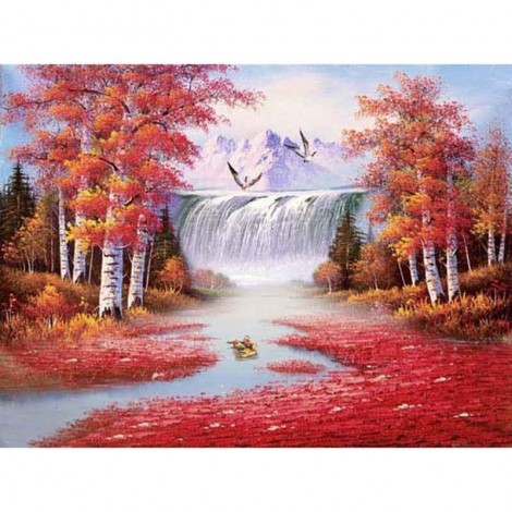 Fenglin Waterfall 5D DIY Paint By Diamond Kit