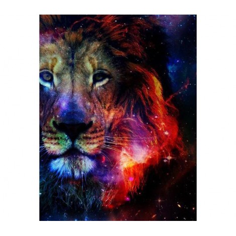 Colored Lion 5D DIY Paint By Diamond Kit