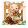 Cute Pig Eating Cake 5D DIY Paint By Diamond Kit