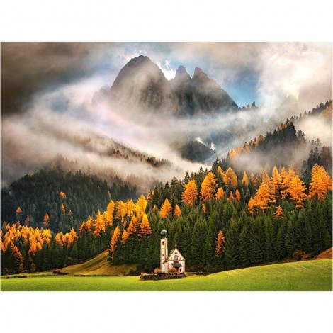 Foggy Mountains 5D DIY Paint By Diamond Kit