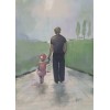 Father Walking With Daughter 5D DIY Paint By Diamond Kit