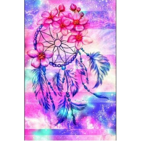 Flower Dream Catcher 5D DIY Paint By Diamond Kit