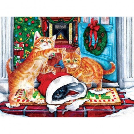 Naughty Cat 5D DIY Paint By Diamond Kit