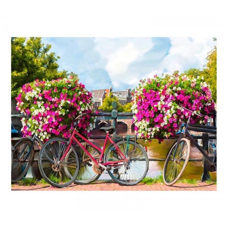 Flower Bridge Bicycle 5D DIY Diamond Painting