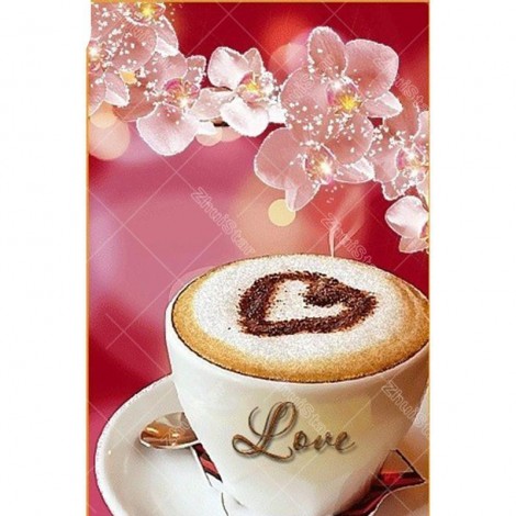 Love Coffee 5D DIY Paint By Diamond Kit