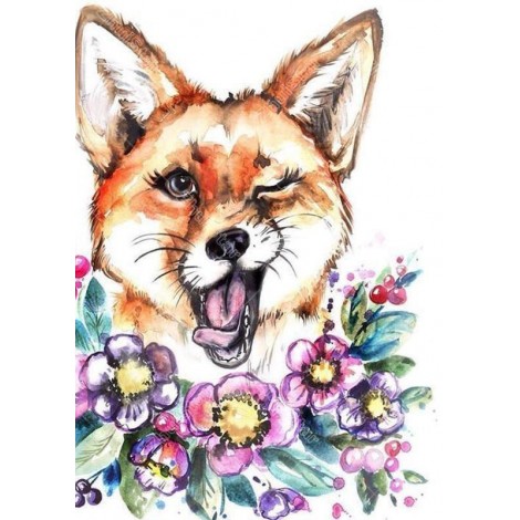 Flower & The Fox 5D DIY Paint By Diamond Kit