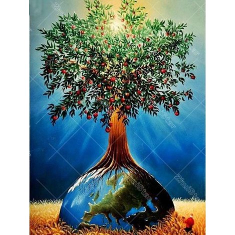 Earth Tree 5D DIY Paint By Diamond Kit