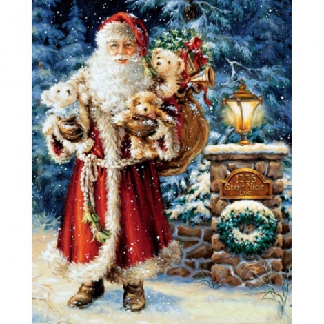 Santa Claus & Bear 5D DIY Paint By Diamond Kit