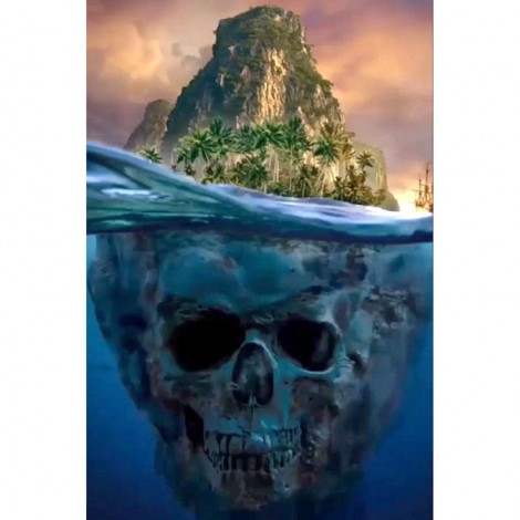 Skull Island 5D DIY Paint By Diamond Kit