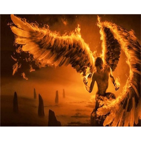 Flame Angel 5D DIY Paint By Diamond Kit