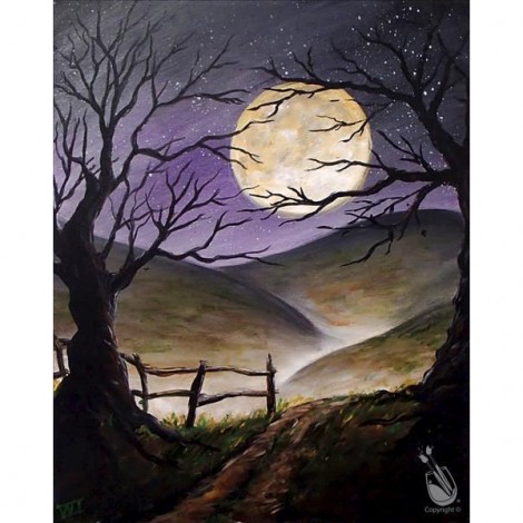 Frightening Mountains - Halloween 5D DIY Paint By Diamond Kit