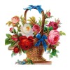 Flowers Basket 5D DIY Paint By Diamond Kit