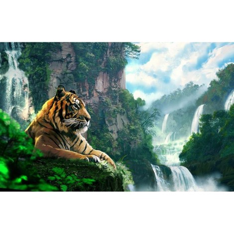 Tiger & Nature 5D DIY Paint By Diamond Kit