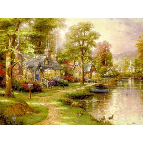 Ideal Village 5D DIY Paint By Diamond Kit