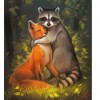 Fox & Raccoon 5D DIY Paint By Diamond Kit