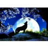 Night View & Wolf 5D DIY Paint By Diamond Kit