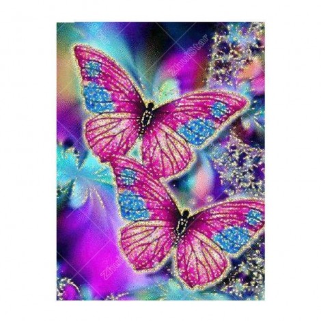 Embroidery Butterfly 5D DIY Paint By Diamond Kit