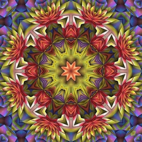 Floral Religion Mandala 5D DIY Paint By Diamond Kit