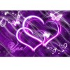 Purple Hearts 5D DIY Paint By Diamond Kit