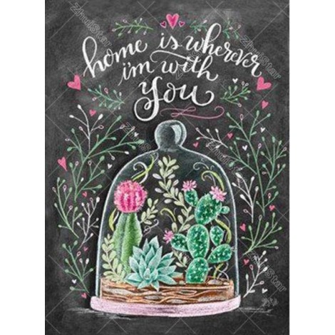 Home Is Where I Am With You 5D DIY Paint By Diamond Kit