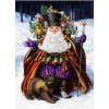 Embroidered Santa 5D DIY Paint By Diamond Kit