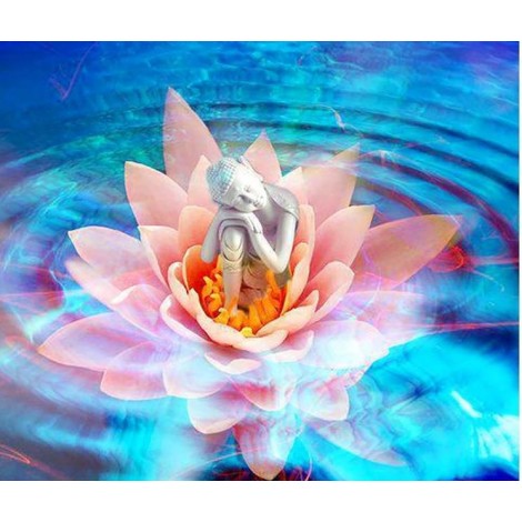 Lotus Buddha 5D DIY Paint By Diamond Kit