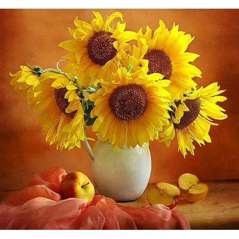 Sun Flower & Fruits  5D DIY Paint By Diamond Kit