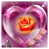 Heart Rose Love 5D DIY Paint By Diamond Kit