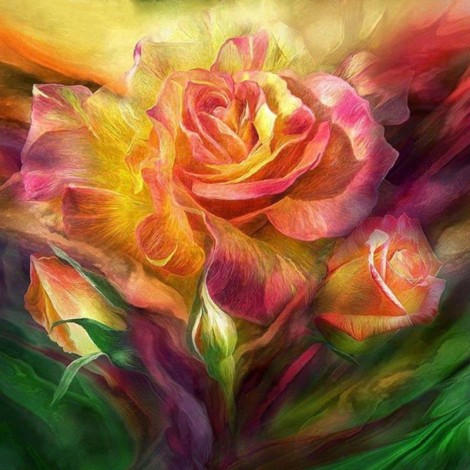 Fantasy Rose Flower 5D DIY Paint By Diamond Kit