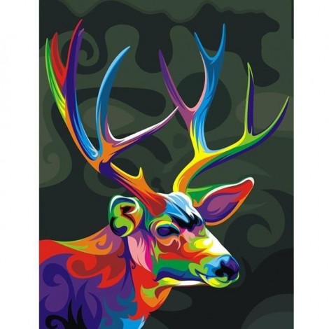 Colorful Deer 5D DIY Paint By Diamond Kit