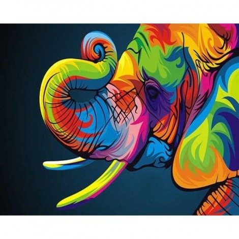 Colorful Elephant 5D DIY Paint By Diamond Kit